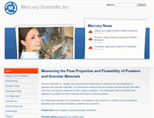 Tablet Screenshot of mercuryscientific.com